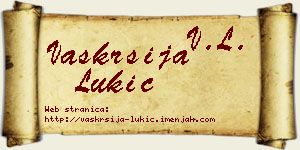 Vaskrsija Lukić vizit kartica